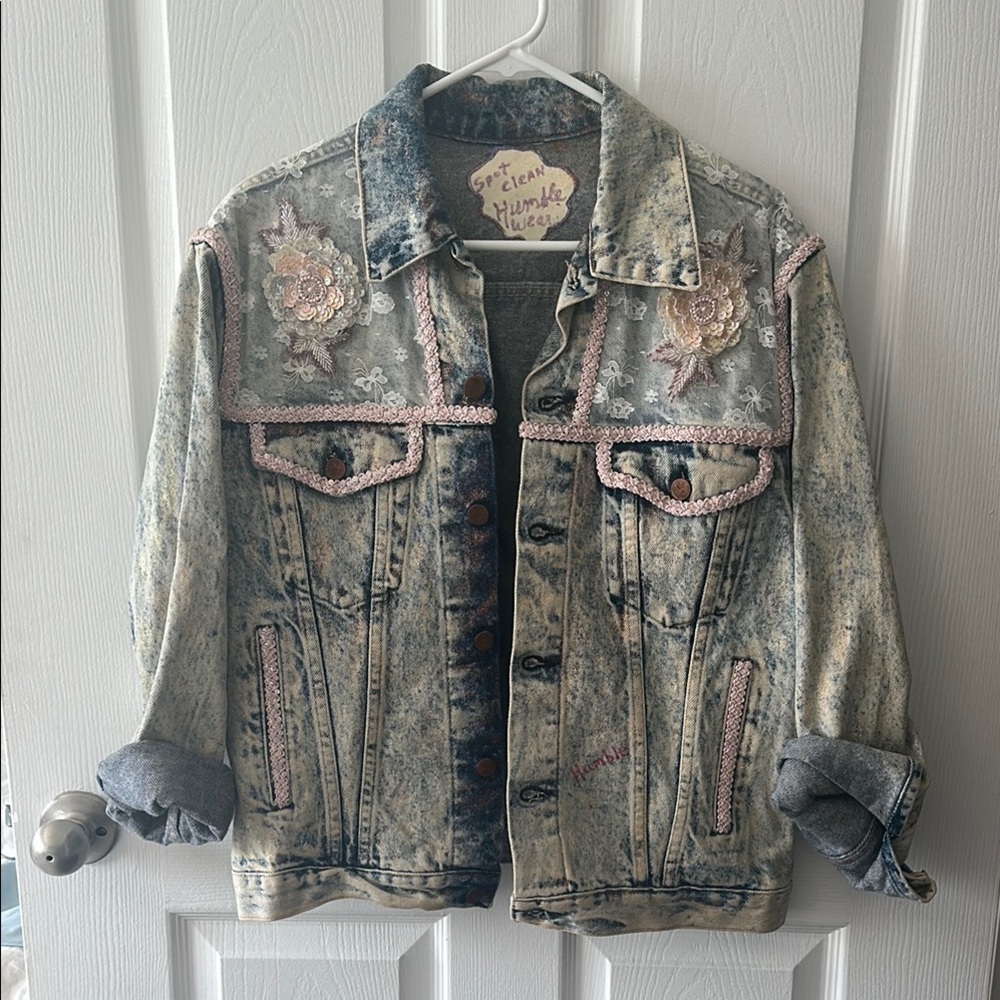 Embroidered Denim Jean Jacket